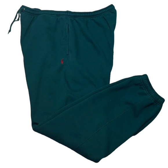 Vintage 90s POLO Ralph Lauren Sweatpants Dark Green sz L/XL - Picture 1 of 7
